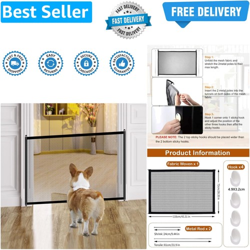 Dog gate retractable stair - gate,retractable,