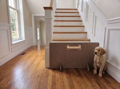 Freestanding wooden dog gate - freestanding,
