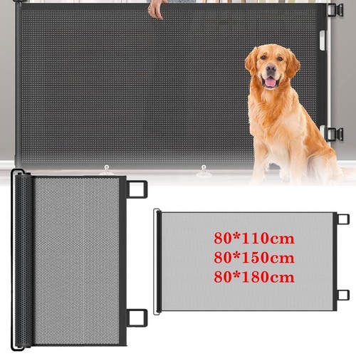 Retractable pet dog gate - retractable,