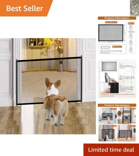 Portable retractable dog - portable, gate
