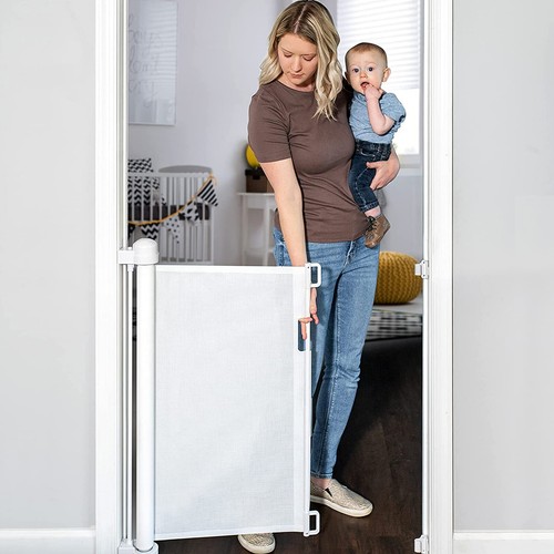 Dog gate retractable baby - dog,