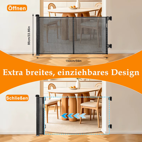 Retractable pet gate dog - retractable,